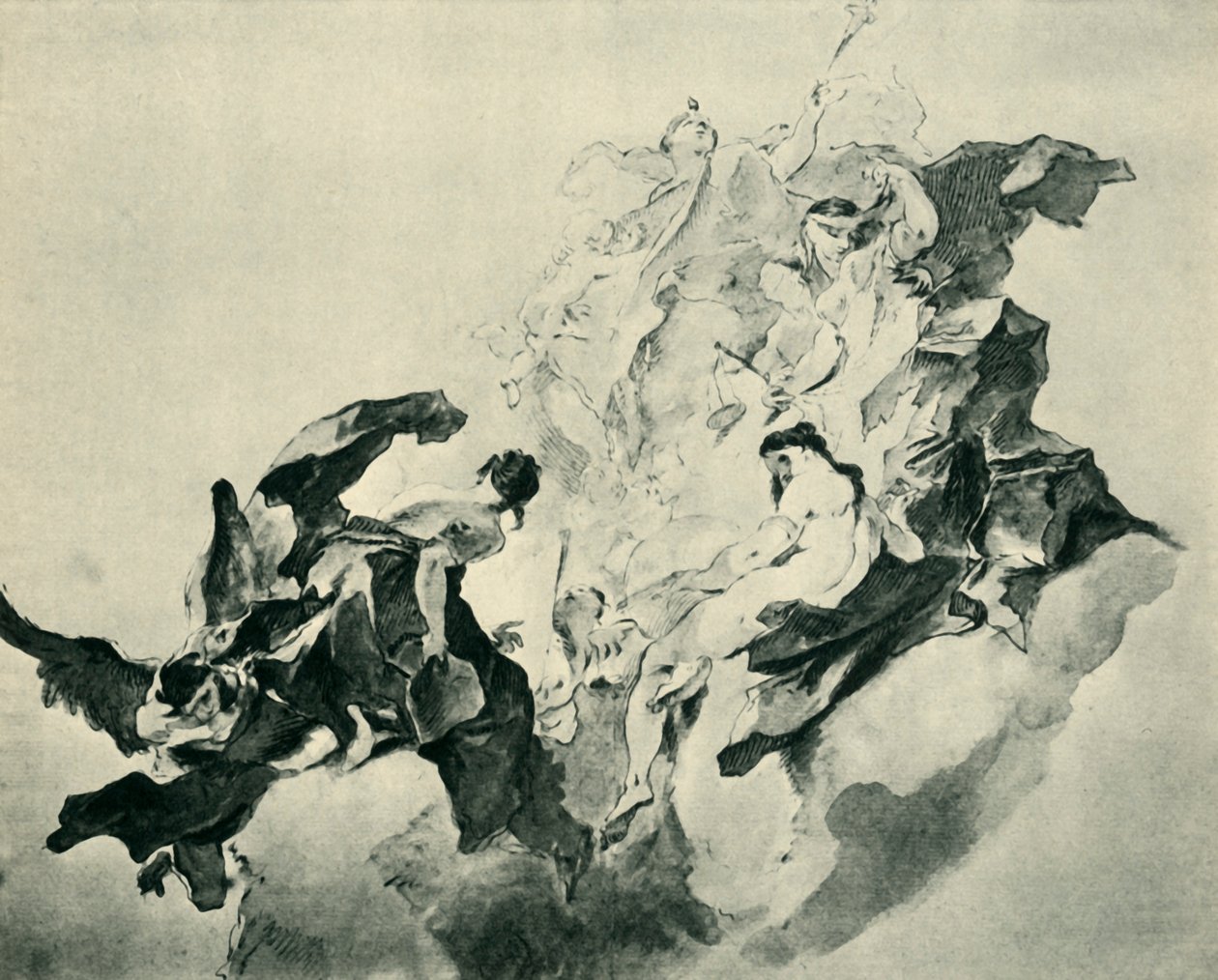Allegori om tro, retfærdighed og maleri, 1758-1759, 1943. af Franz Anton Maulbertsch