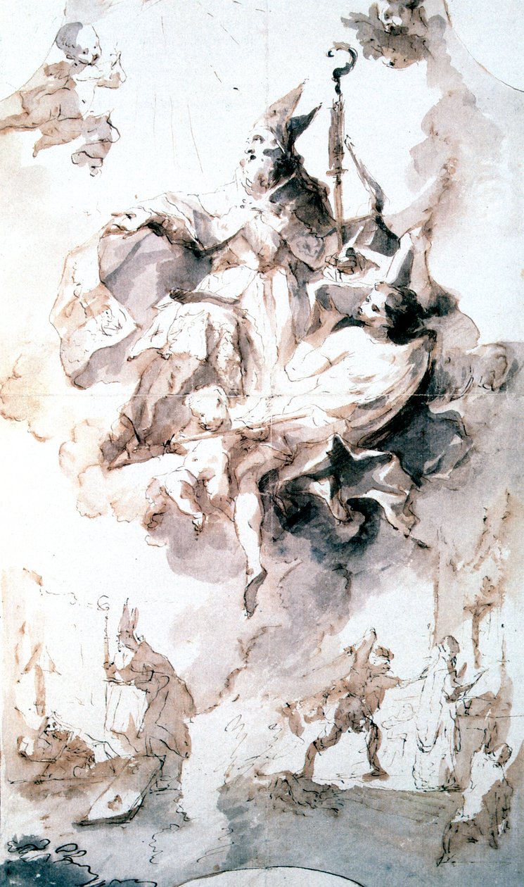 Sankt Stanislas kroning, c1744-1796 af Franz Anton Maulbertsch