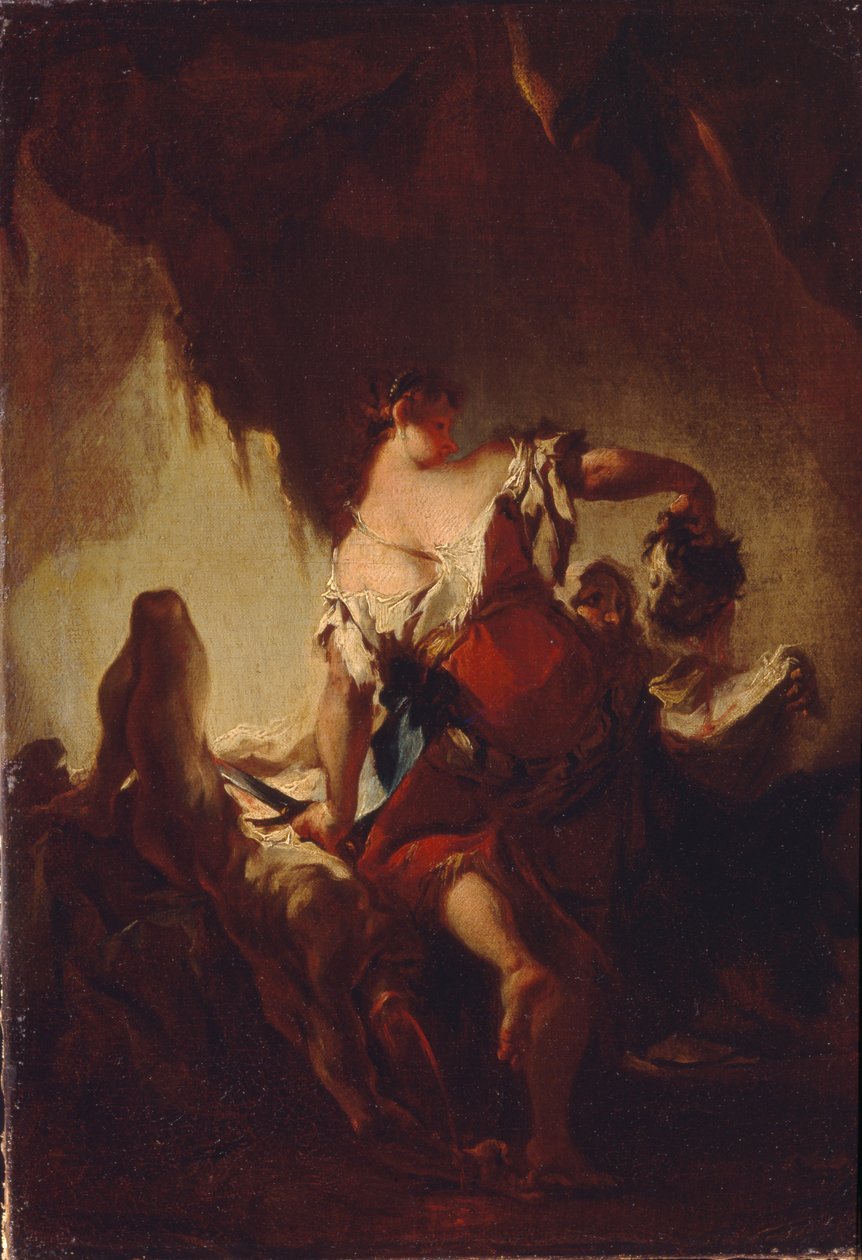 Judith med hovedet af Holofernes af Franz Anton Maulbertsch