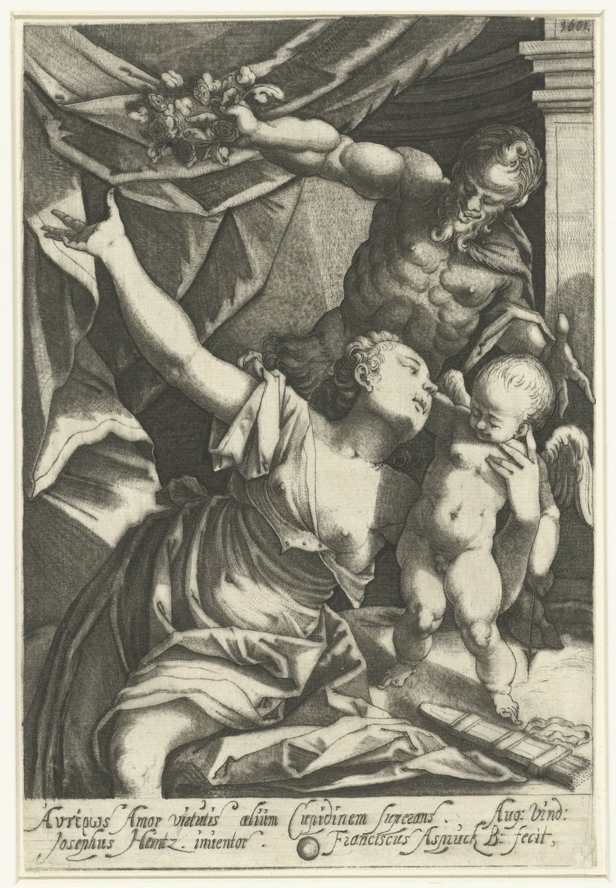 Venus i kærlighed mødte Pan Eros i Anteros af Franz Aspruck