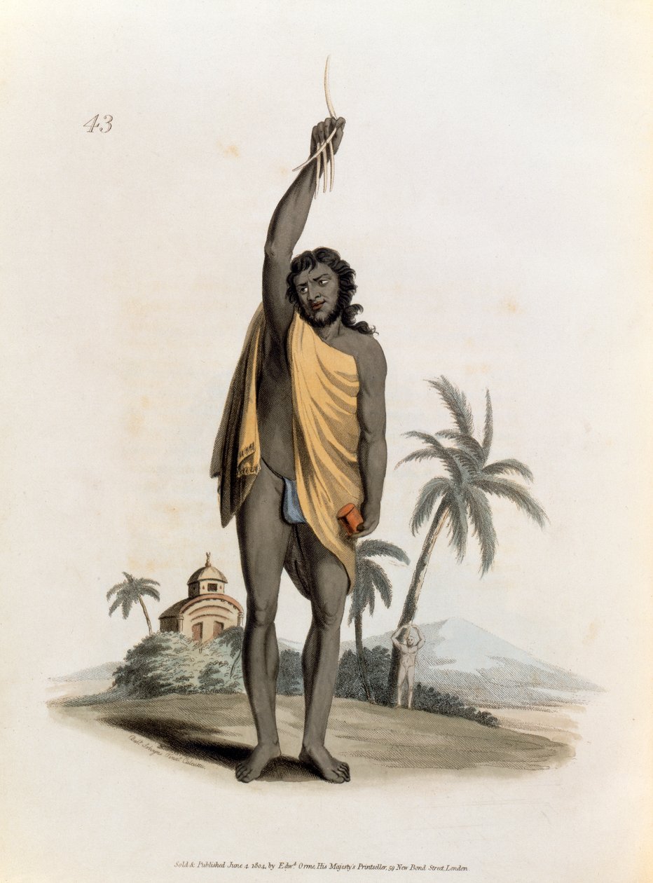 Hindupræst, udgivet af Edward Orme, 1804 af Franz Balthazar Solvyns