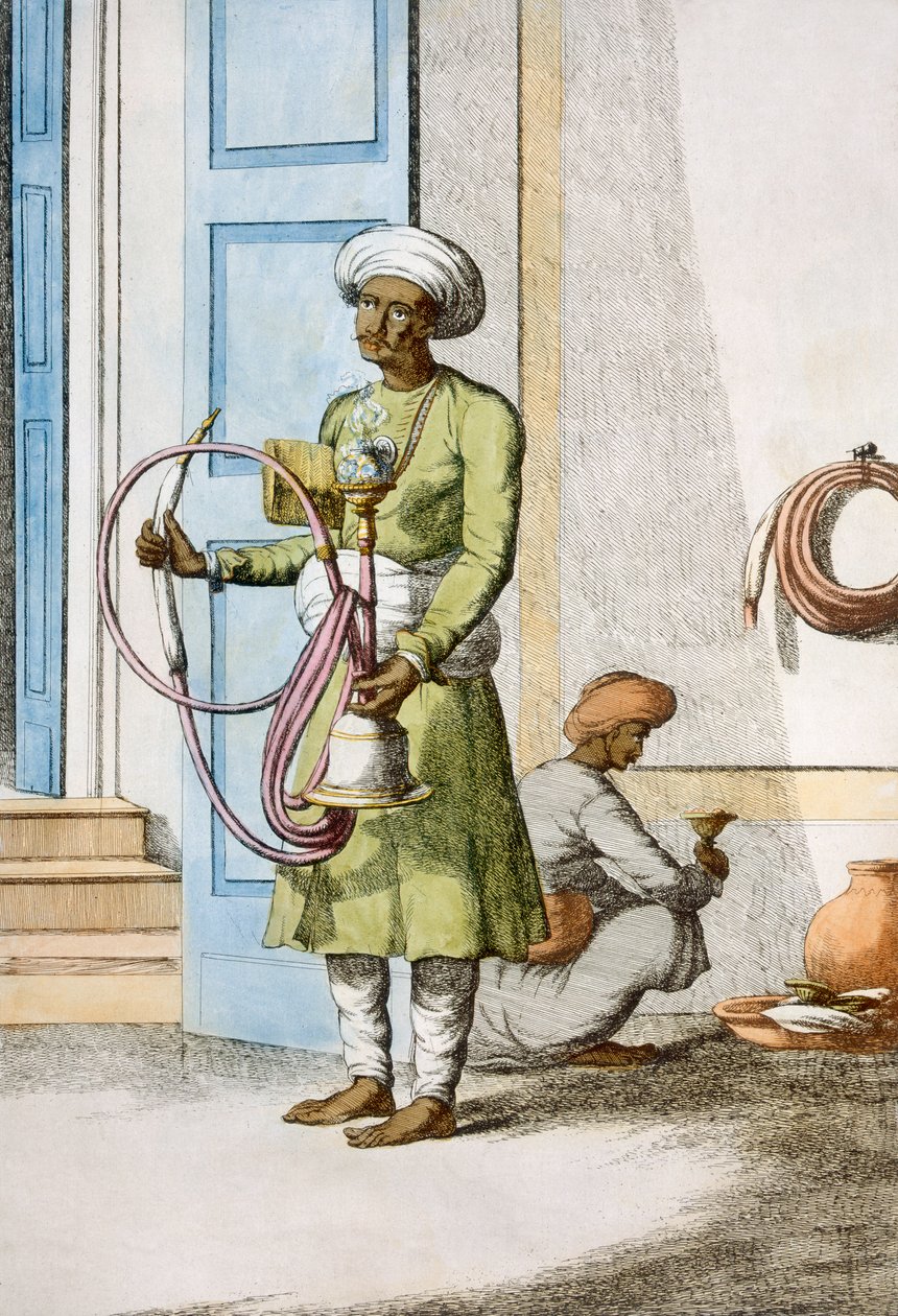 Vandpibe Burdar, eller Huka-bærer, fra 