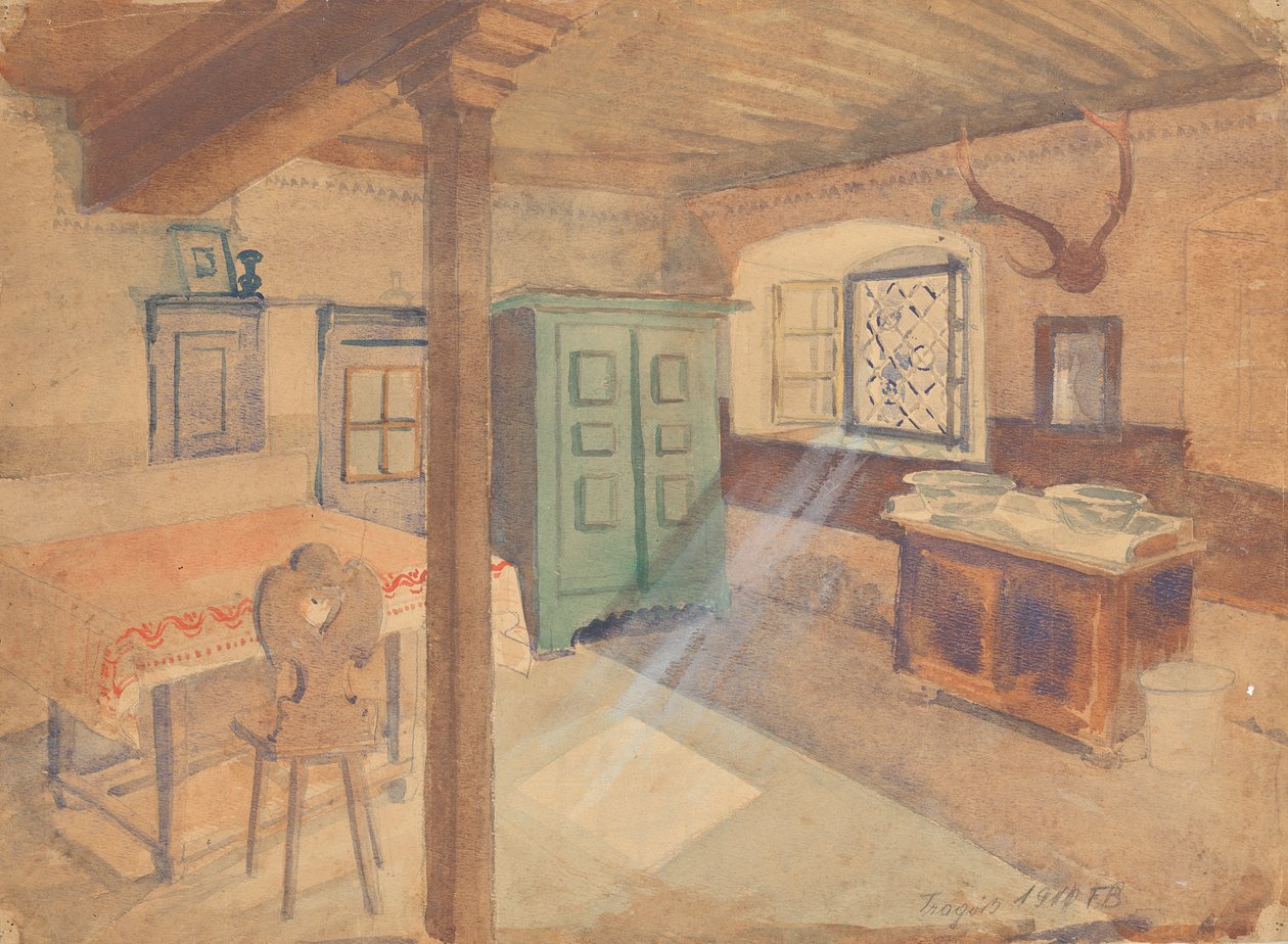 Bondehus i Tragöß af Franz Barwig d. Ä.