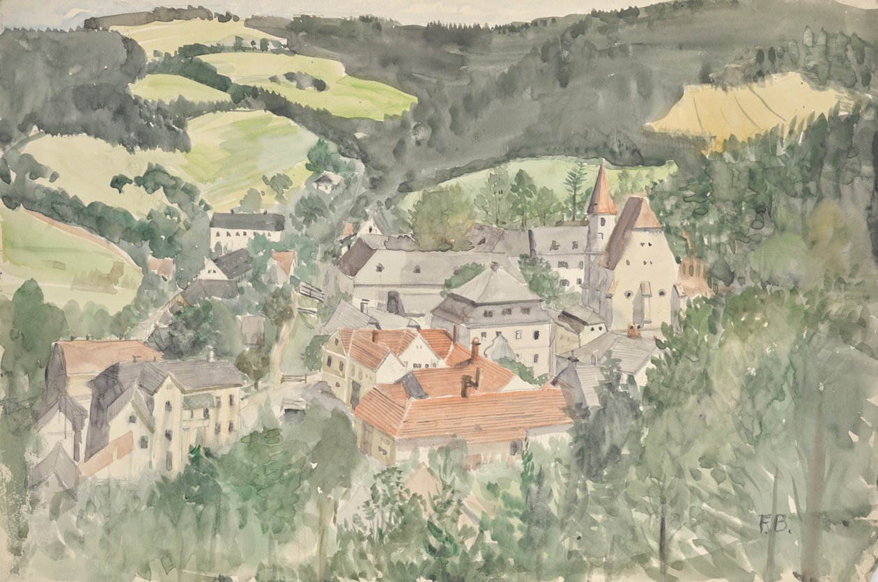 landsbylandskab af Franz Barwig d. Ä.