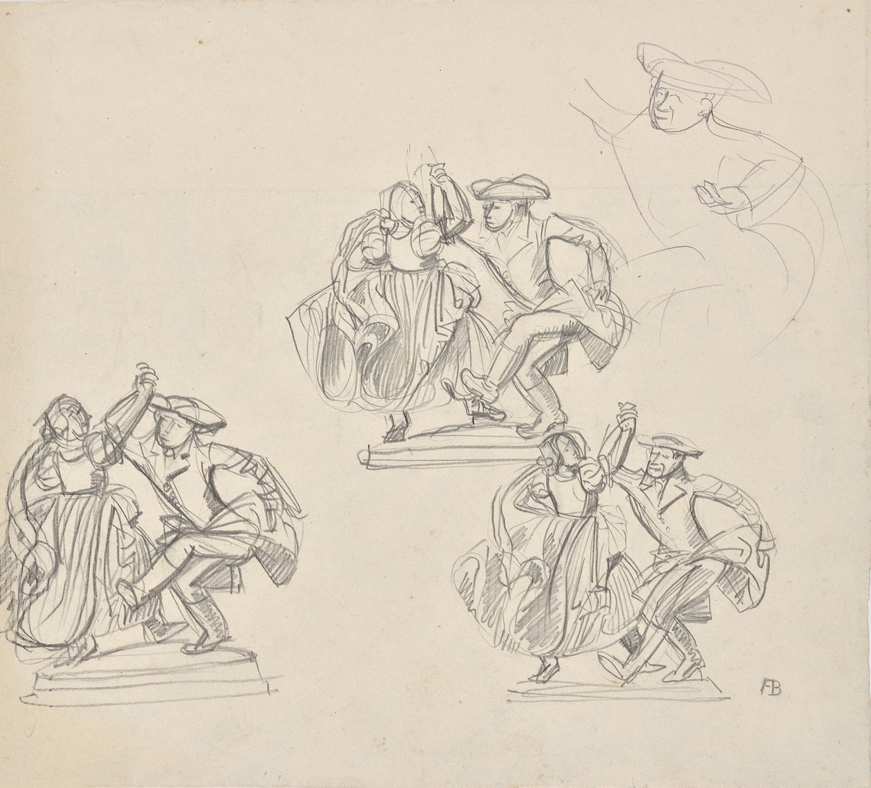 Designs til bondens springvand i Neutitschein af Franz Barwig d. Ä.
