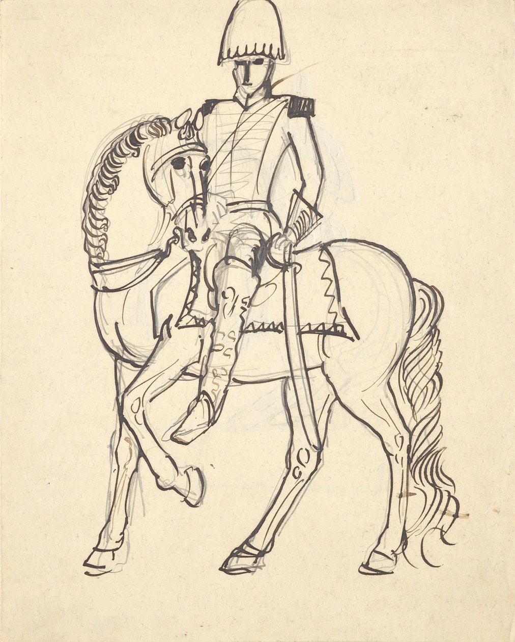officer til hest af Franz Barwig d. Ä.