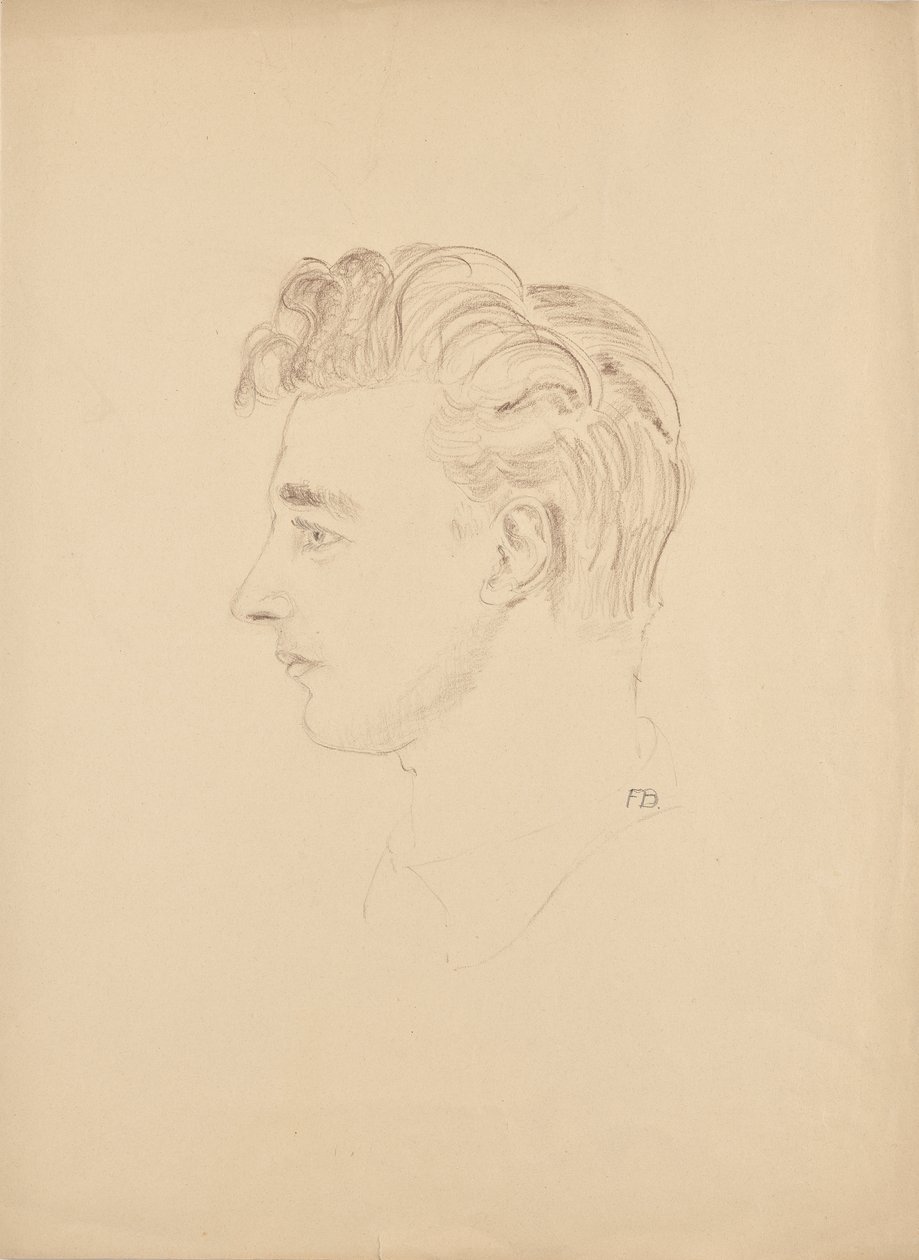 Portrætstudie af Franz Barwig den Yngre af Franz Barwig d. Ä.