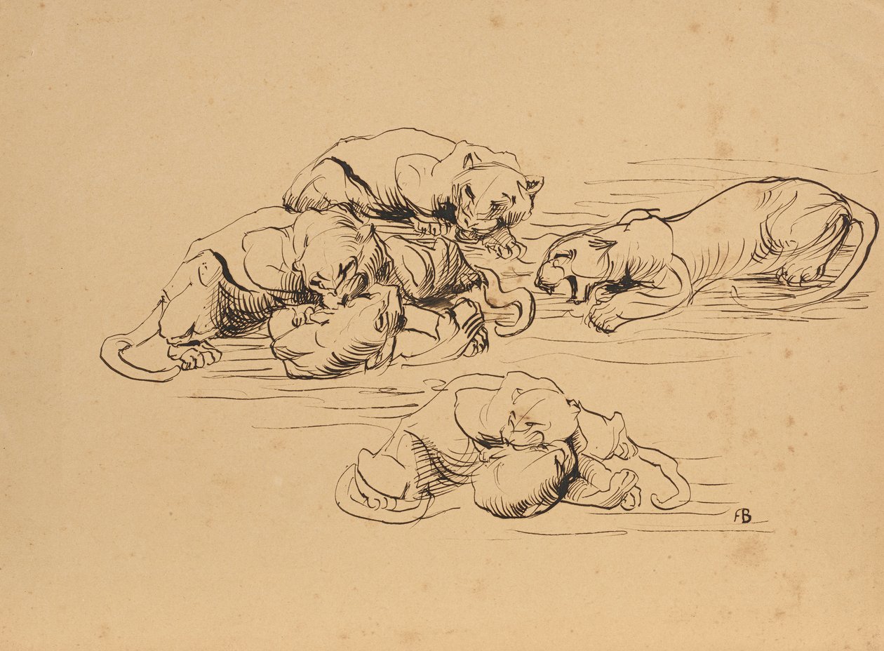 Snurrende Sundapanthers af Franz Barwig d. Ä.