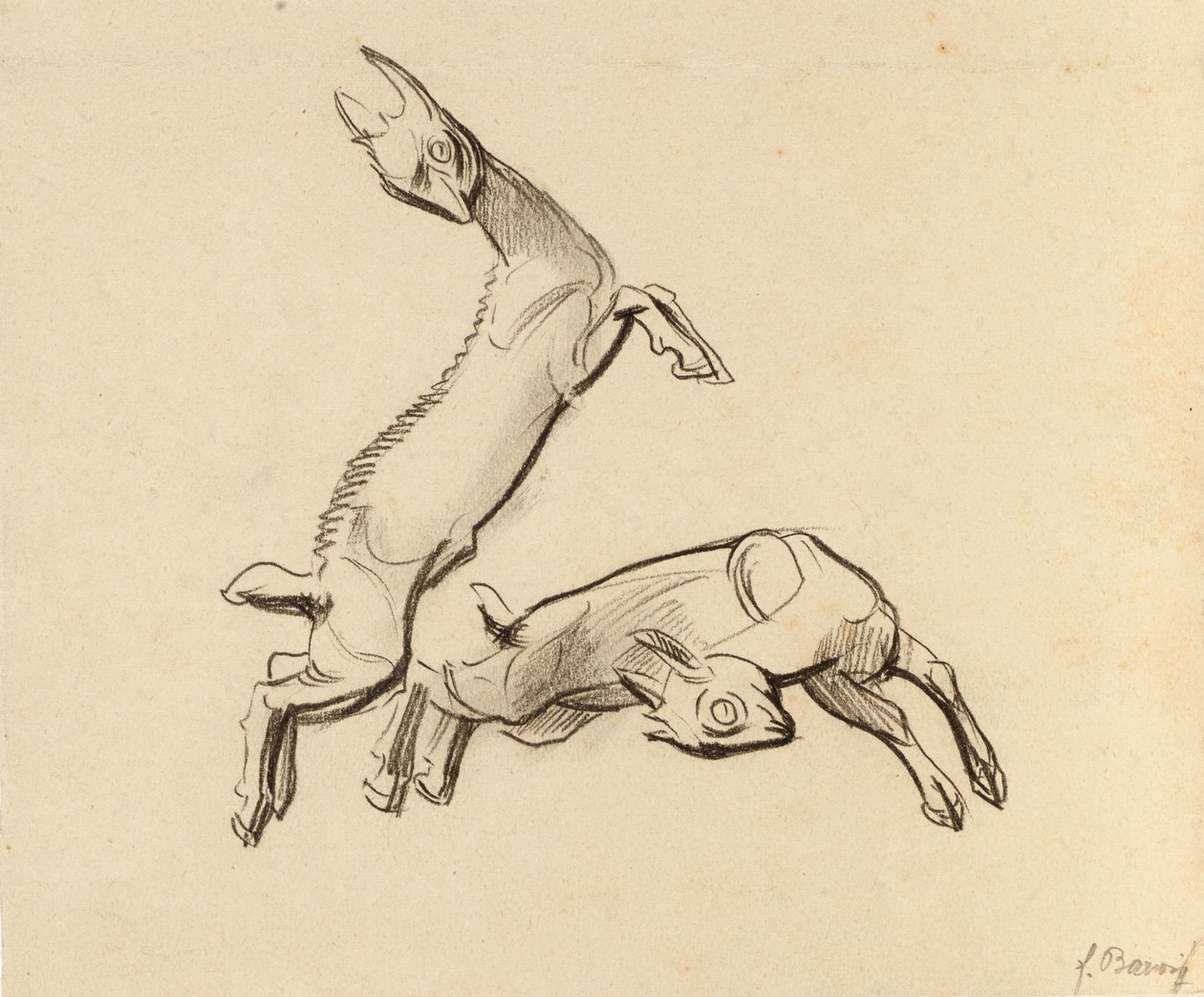 Springende Zicklein af Franz Barwig d. Ä.