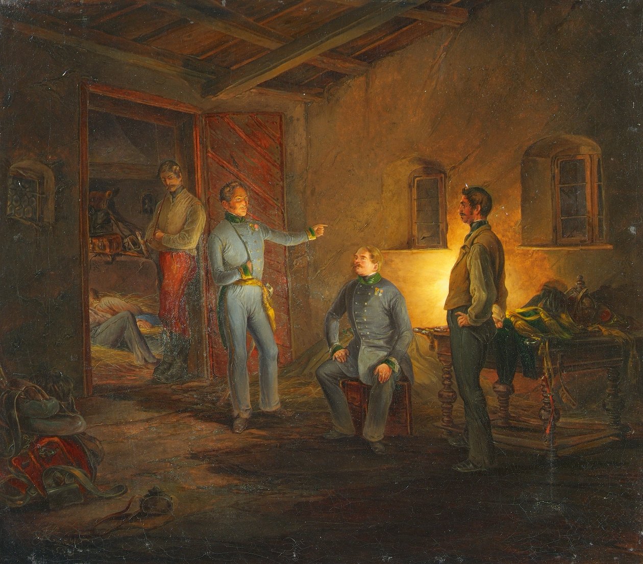 Kopals sidste nat med oberst Schlechta i en italiensk bondehytte af Franz Brudermann
