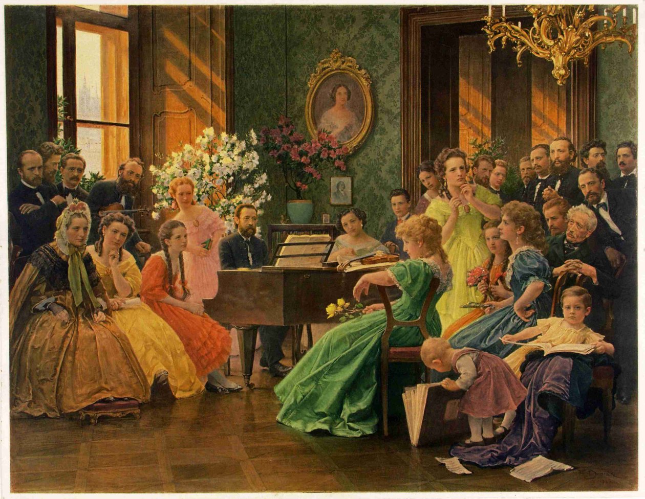 Bedrich Smetana i vennekredsen i 1865, 1923. af Franz Dvorak