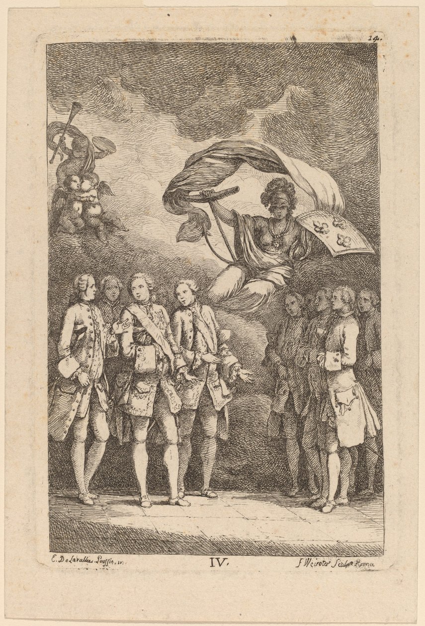 I Kommen til Rom: pl. 4 af Franz Edmund Weirotter after Étienne de Lavallée Poussin