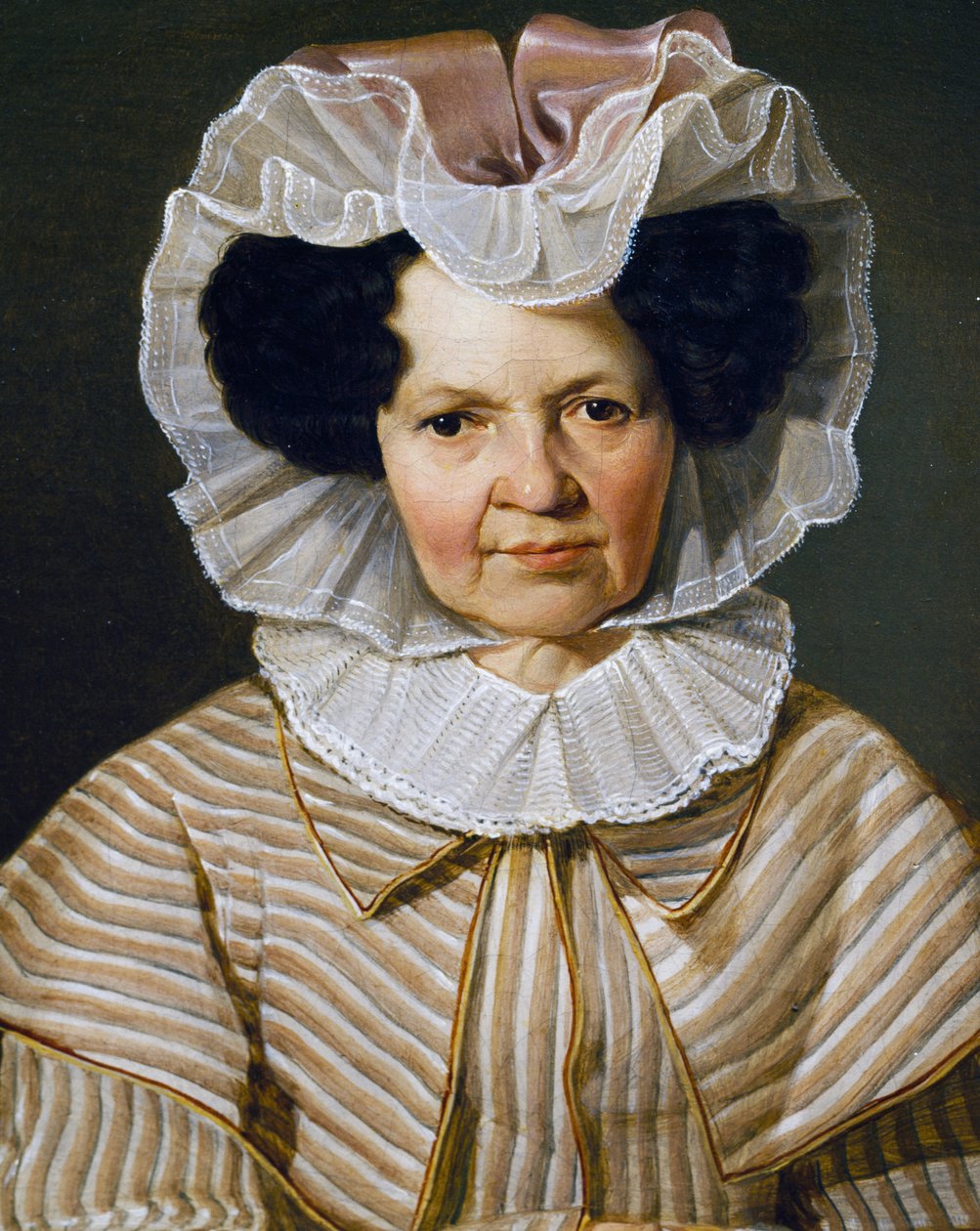 Portræt af Therese Burger Bischof, maleri af Franz Eybl (1806-1880) af Franz Eybl