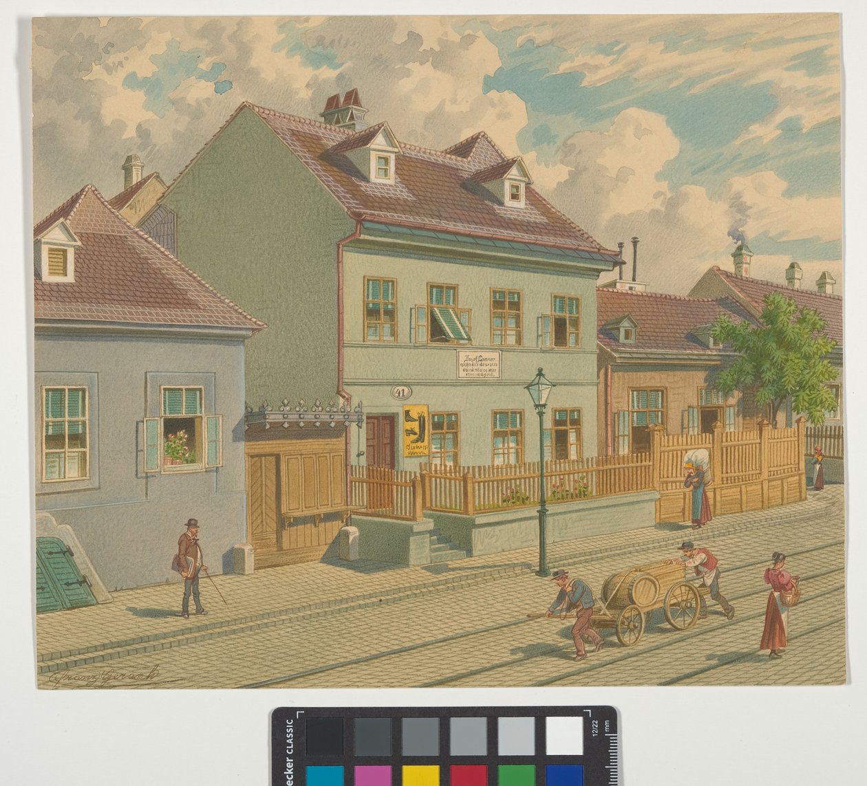 19. distrikt, Gymnasiumstraße 87 - Josef Lanners bolig og dødssted af Franz Gerasch