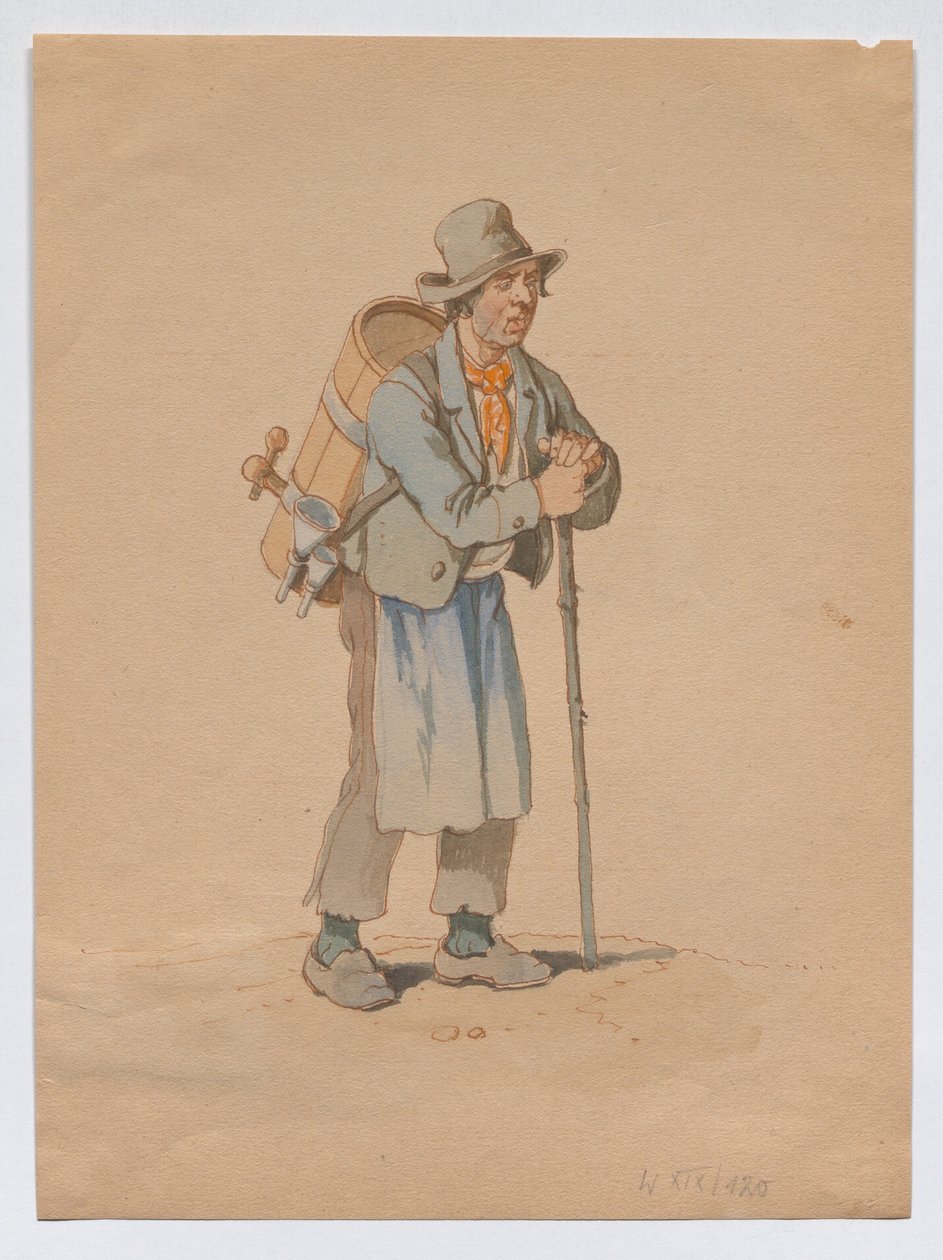 Fra en serie gadesælgerråb: Eddikesælger af Franz Gerasch