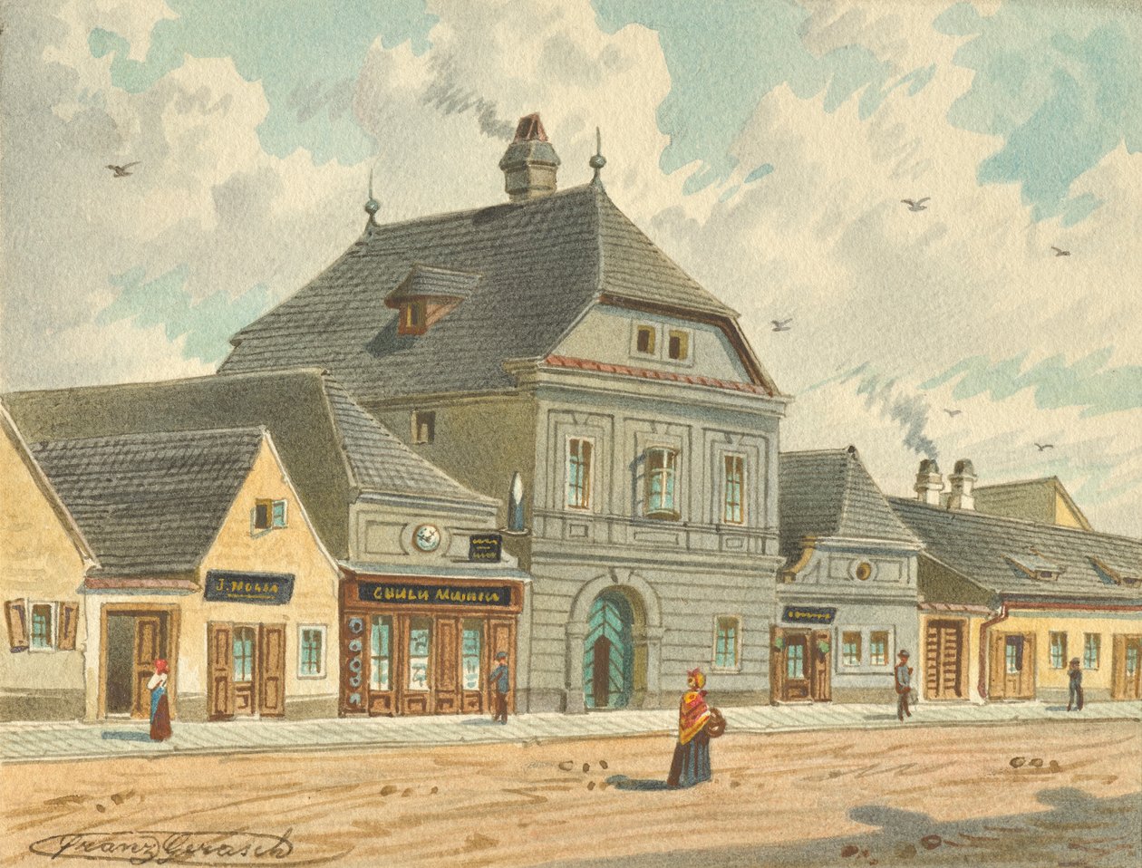 Kejserinde Maria Theresias tidligere jagthytte på Erdbergstraße 109 i Wien af Franz Gerasch