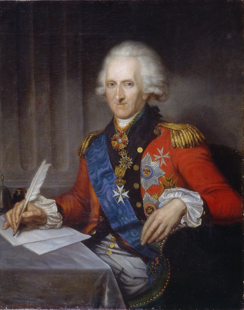 Portræt af statsmanden og reformatoren, grev Jacob Sievers (1731-1808) (Portræt af statsmanden og reformatoren grev Jacob Sievers). Maleri af Gerhard von Kugelgen (1731-1820), olie på lærred. Tysk kunst slutningen af ​​1700-tallet, klassicisme. Stat Ruslan af Franz Gerhard von Kugelgen