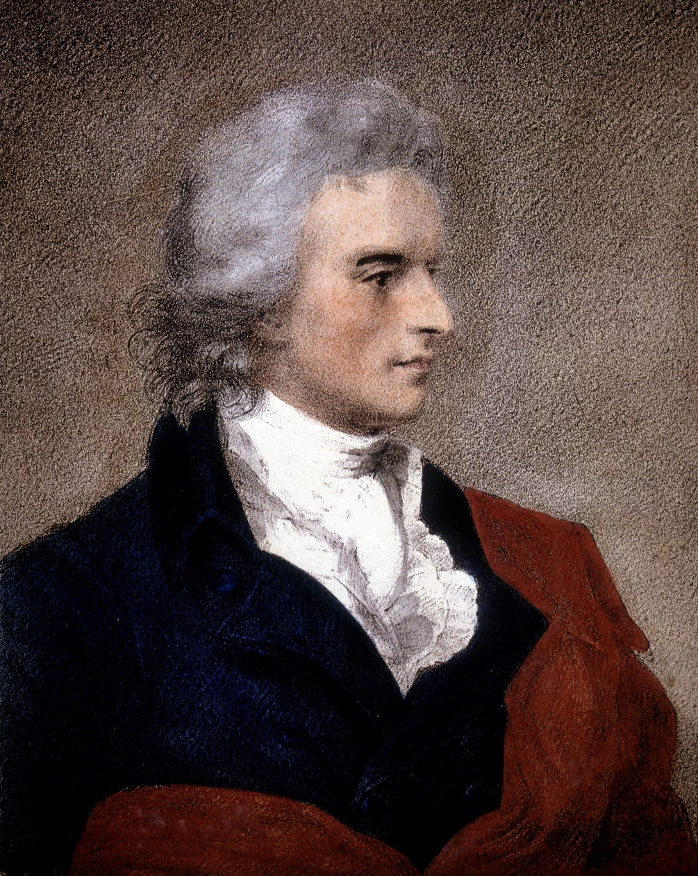 Portræt af Friedrich von Schiller (1759 - 1805) efter et maleri af F.G. von Kugelgen. af Franz Gerhard von Kugelgen