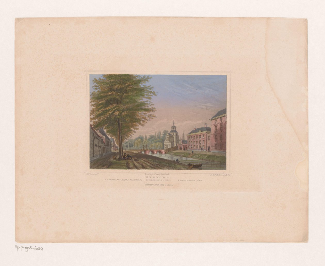 Udsigt over Wittevrouwenpoort i Utrecht af Franz Hablitschek