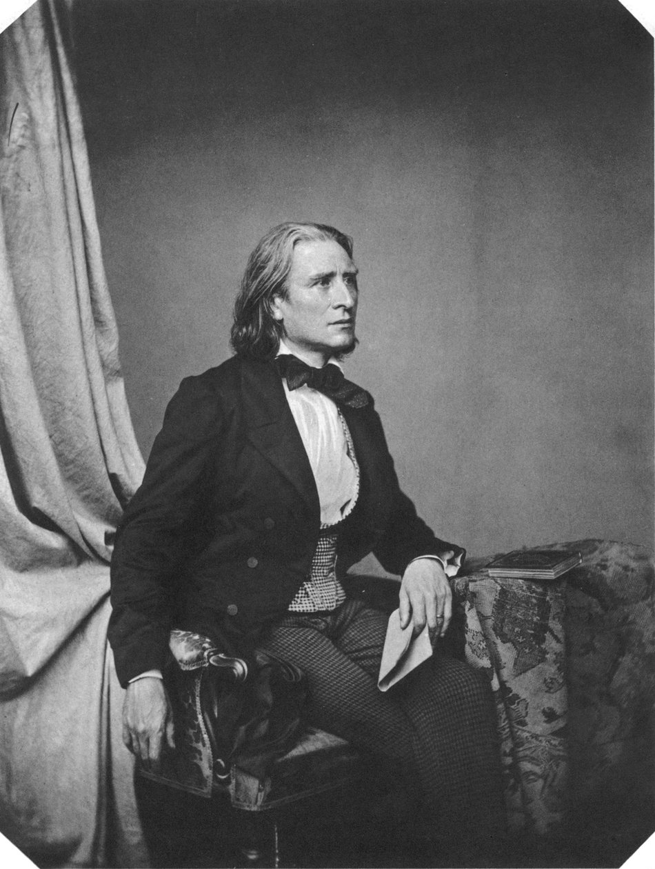 Franz Liszt, ungarsk komponist og pianist, c1860 af Franz Hanfstaengl