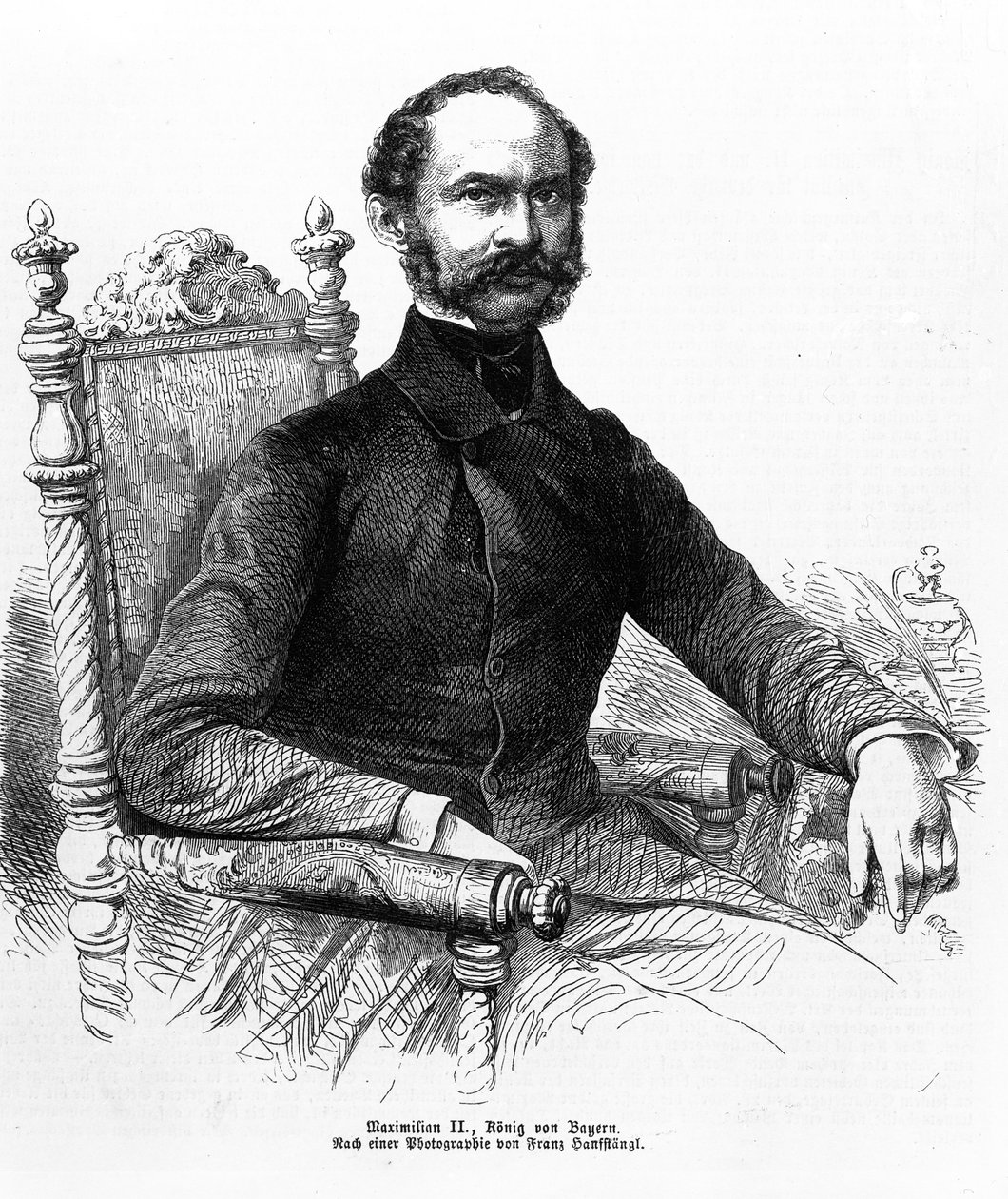 Maximilian II (1811-64), konge af Bayern af Franz Hanfstaengl