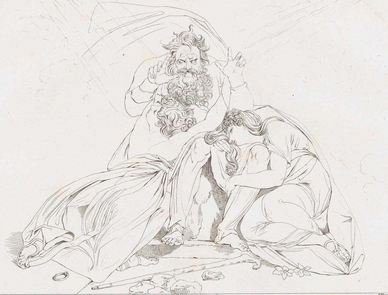 Der Tod des Oedipus Ødipus død, 1806. af Franz Hegi