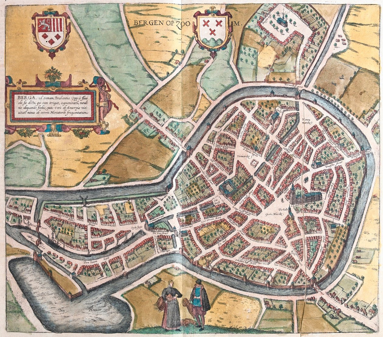 Berg Op Zoom, Holland (gravering af Franz Hogenberg