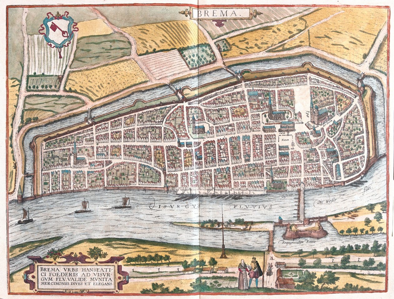 Bremen, Tyskland (gravering af Franz Hogenberg