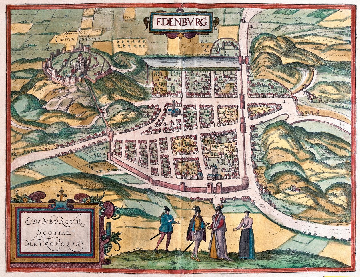 Edinburgh, Skotland (gravering af Franz Hogenberg