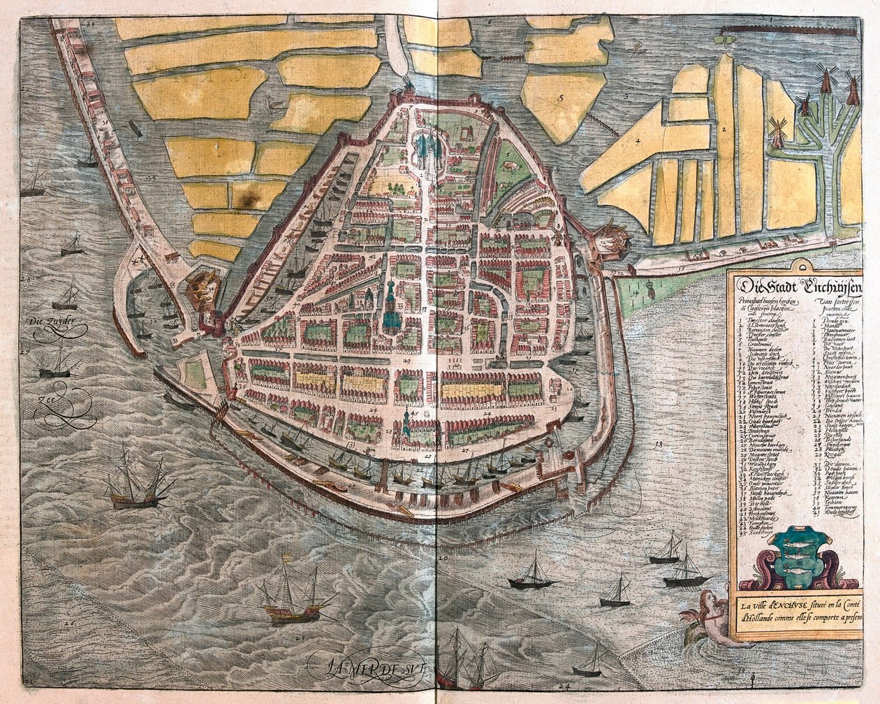Enkhuizen, Holland (gravering af Franz Hogenberg