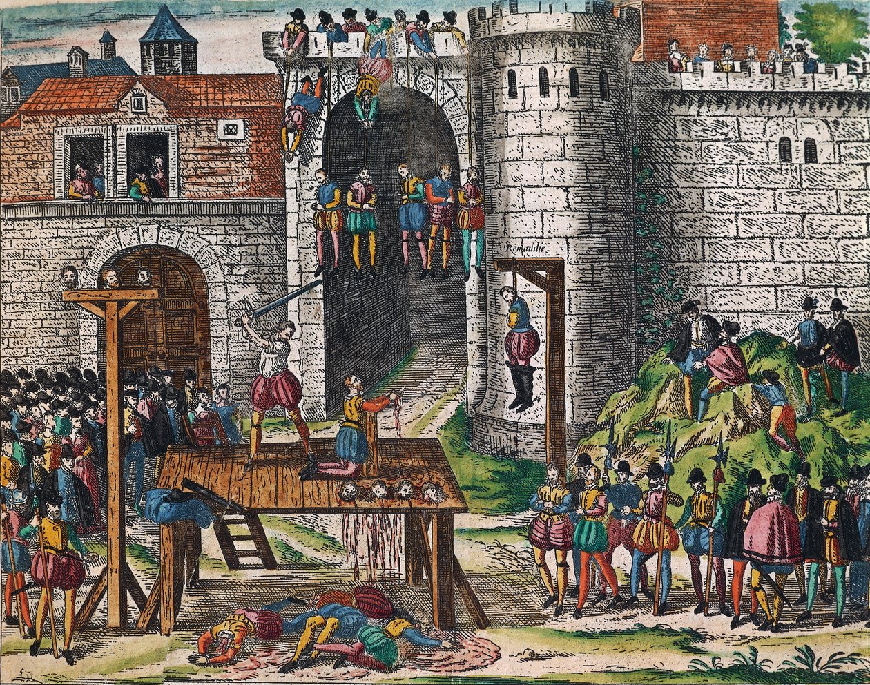 Henrettelse af Amboise-sammensvorne, 25. marts af Franz Hogenberg