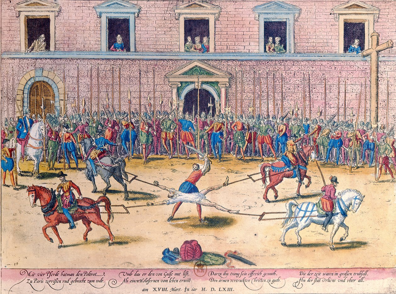 Henrettelse af Jean de Poltrot, Sieur de Mere, den 18. marts 1563 af Franz Hogenberg