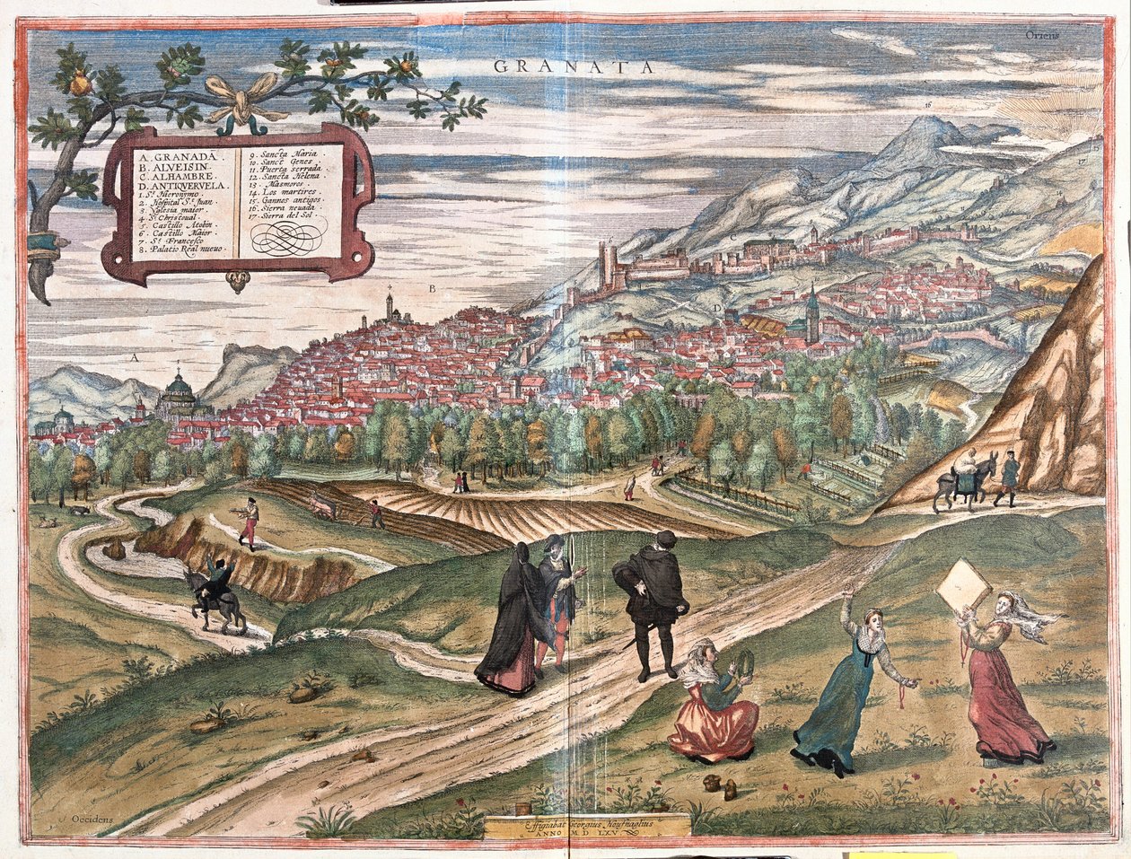 Granada, Spanien af Franz Hogenberg