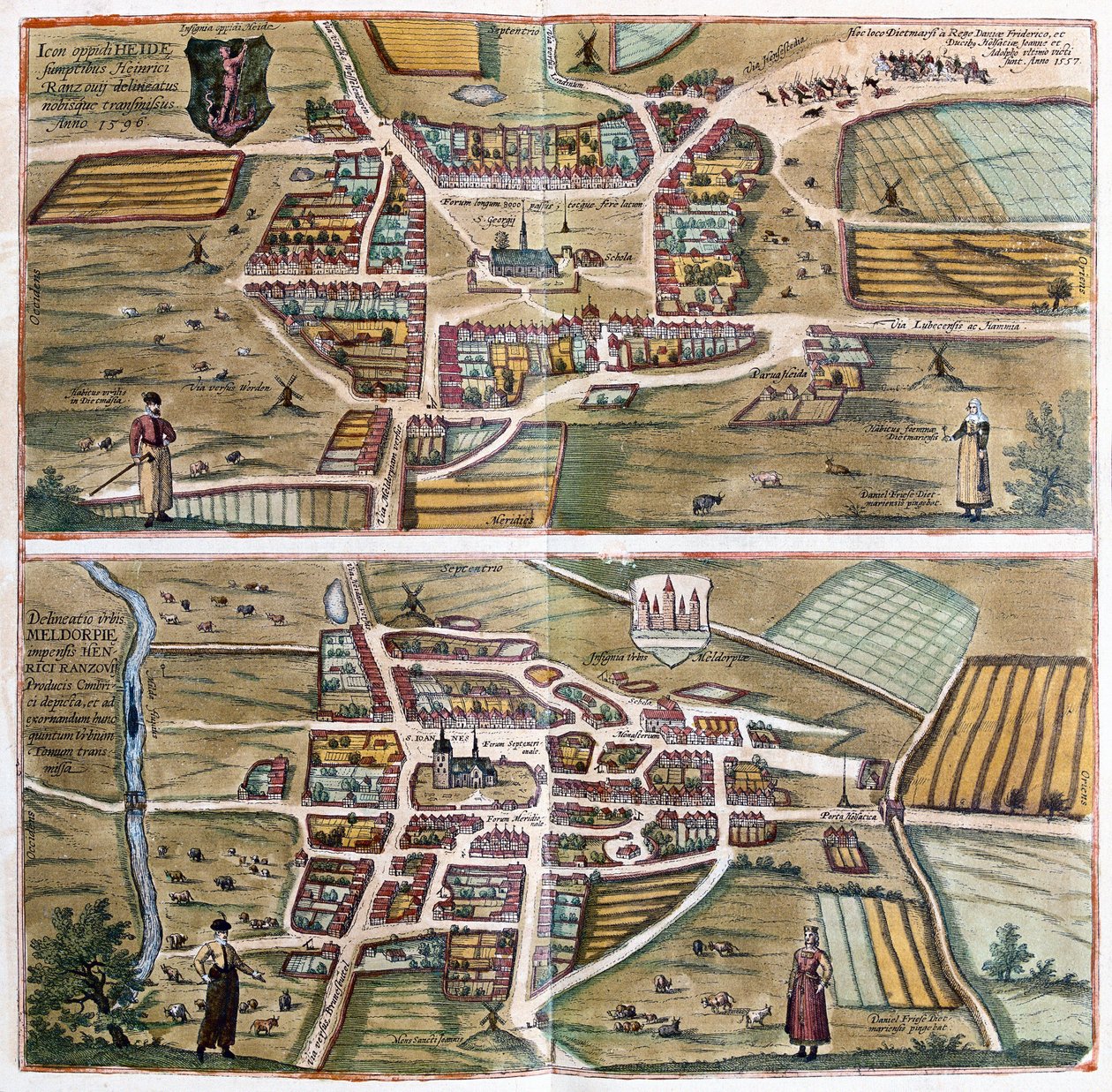 Heide og Meldorf, Tyskland af Franz Hogenberg