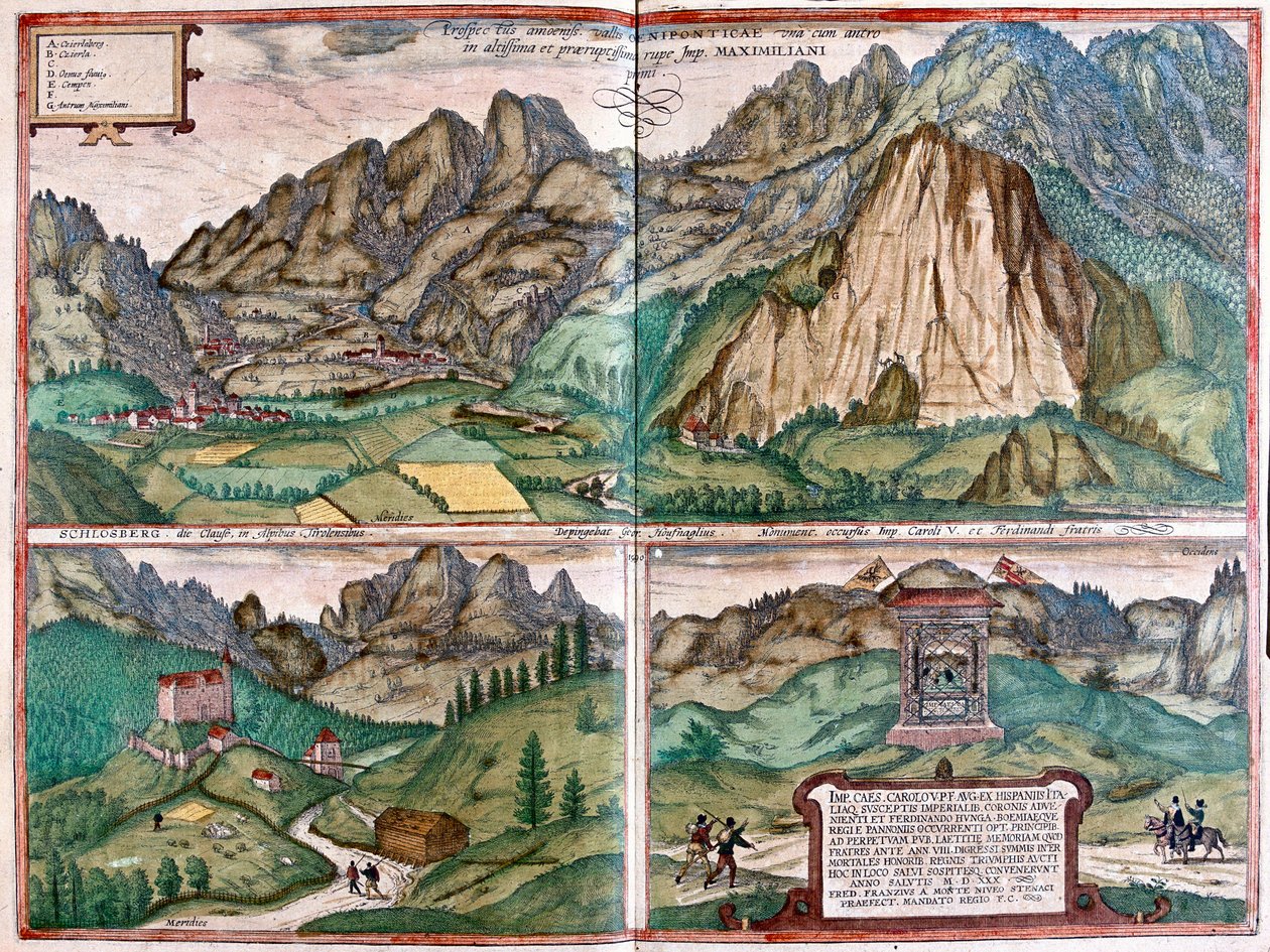 Inn Valley og Schlossberg, Tyskland af Franz Hogenberg