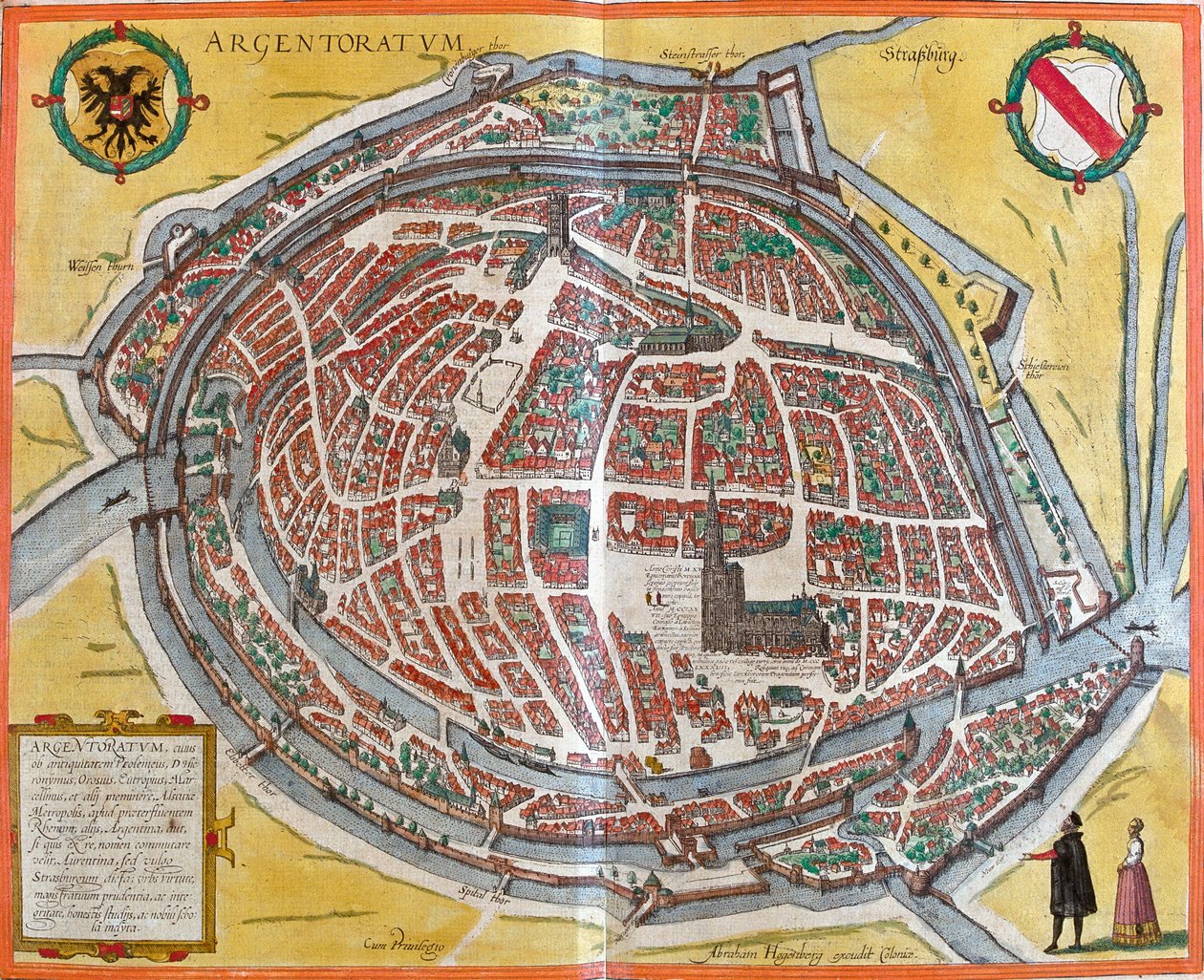 Plan de Strasbourg (Argentoratum), Frankrig (radering af Franz Hogenberg