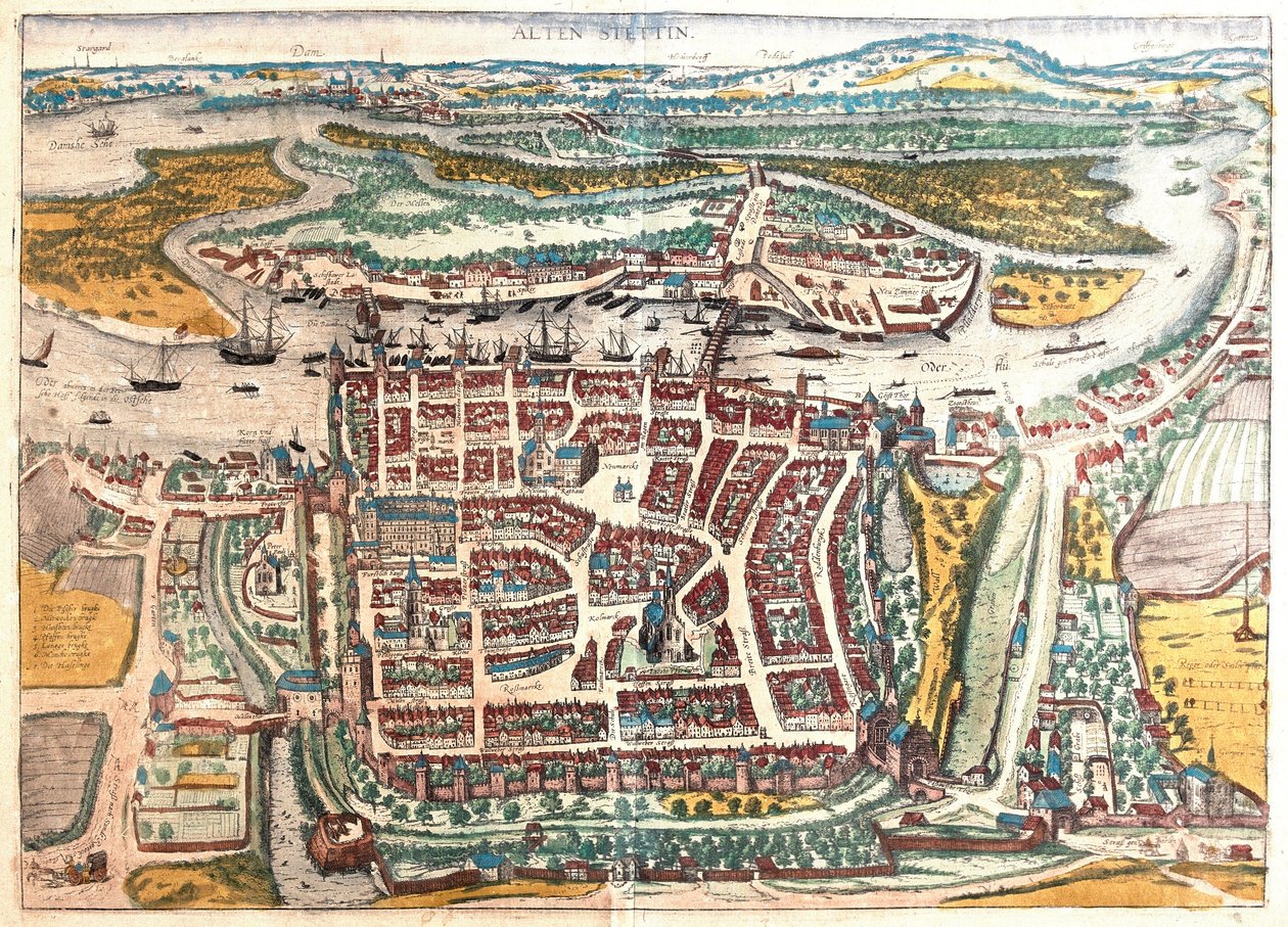 Szczecin, Polen (gravering af Franz Hogenberg