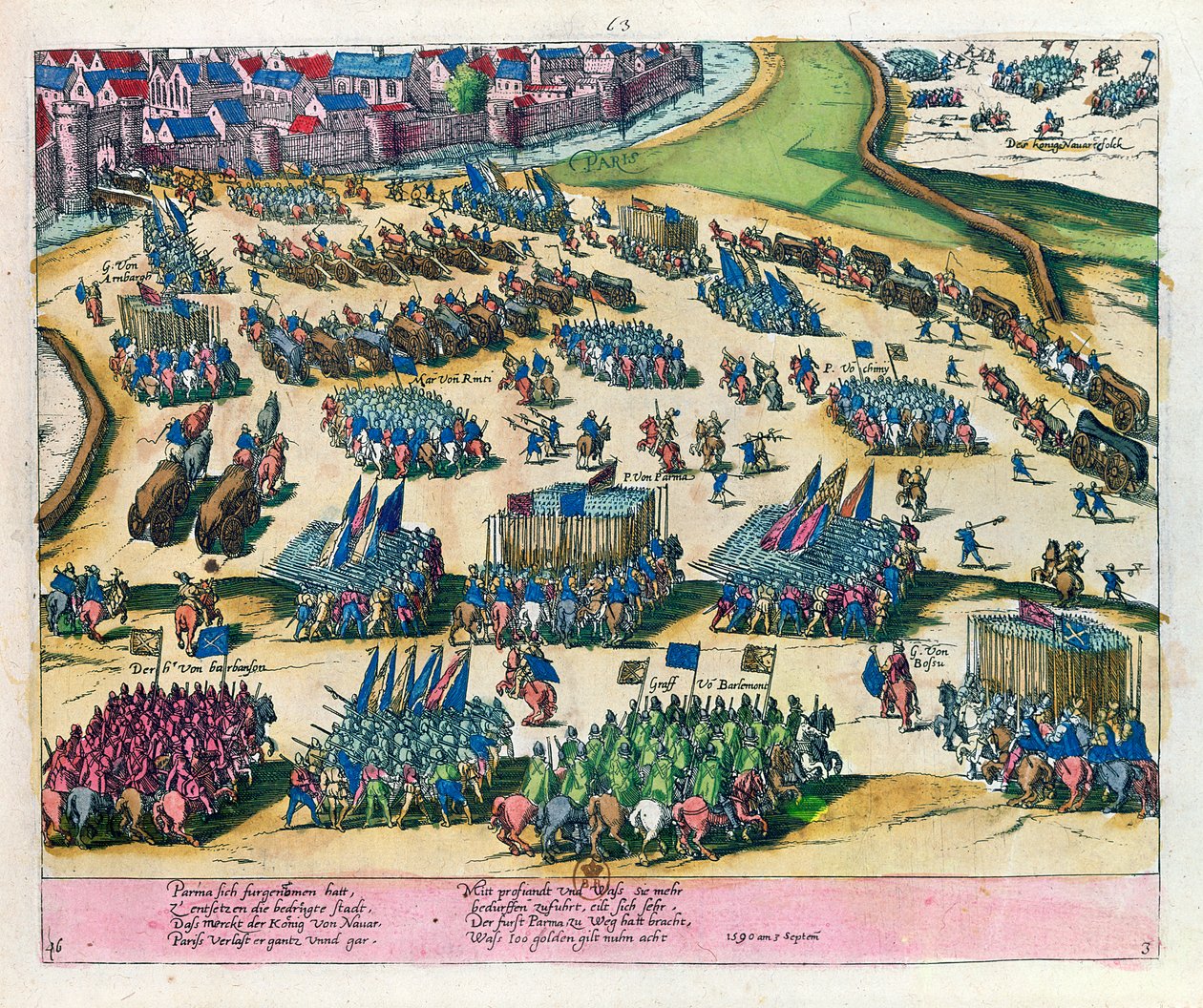 Hertugen af Parma befrier Paris fra belejringen af Henri IV