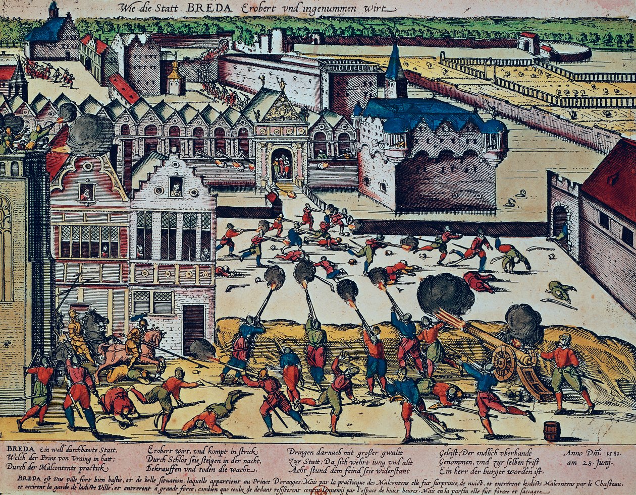 The Haultepenne Fury i 1581 (farvet gravering) af Franz Hogenberg