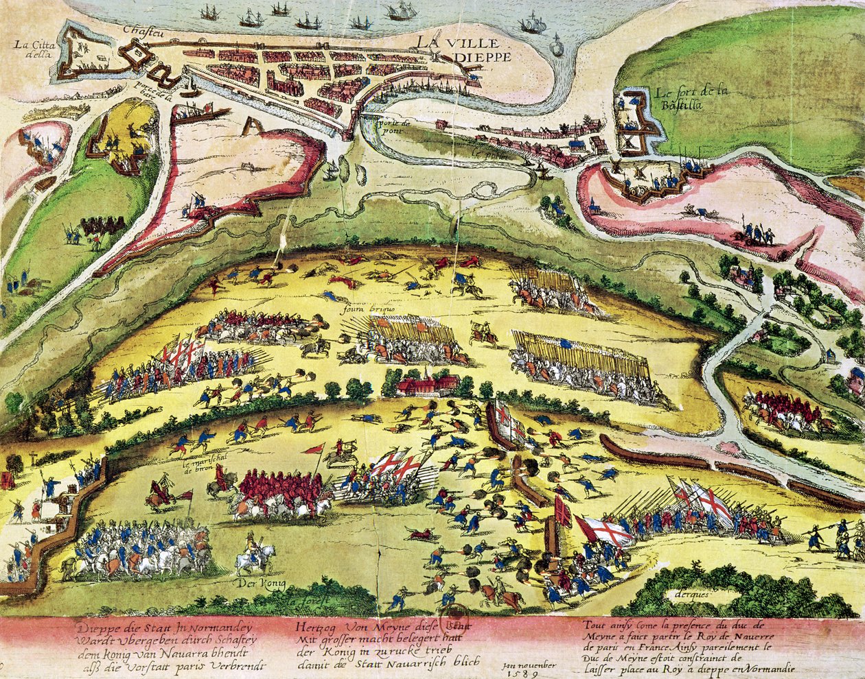 Belejringen af Dieppe i 1589, 1589-92 af Franz Hogenberg