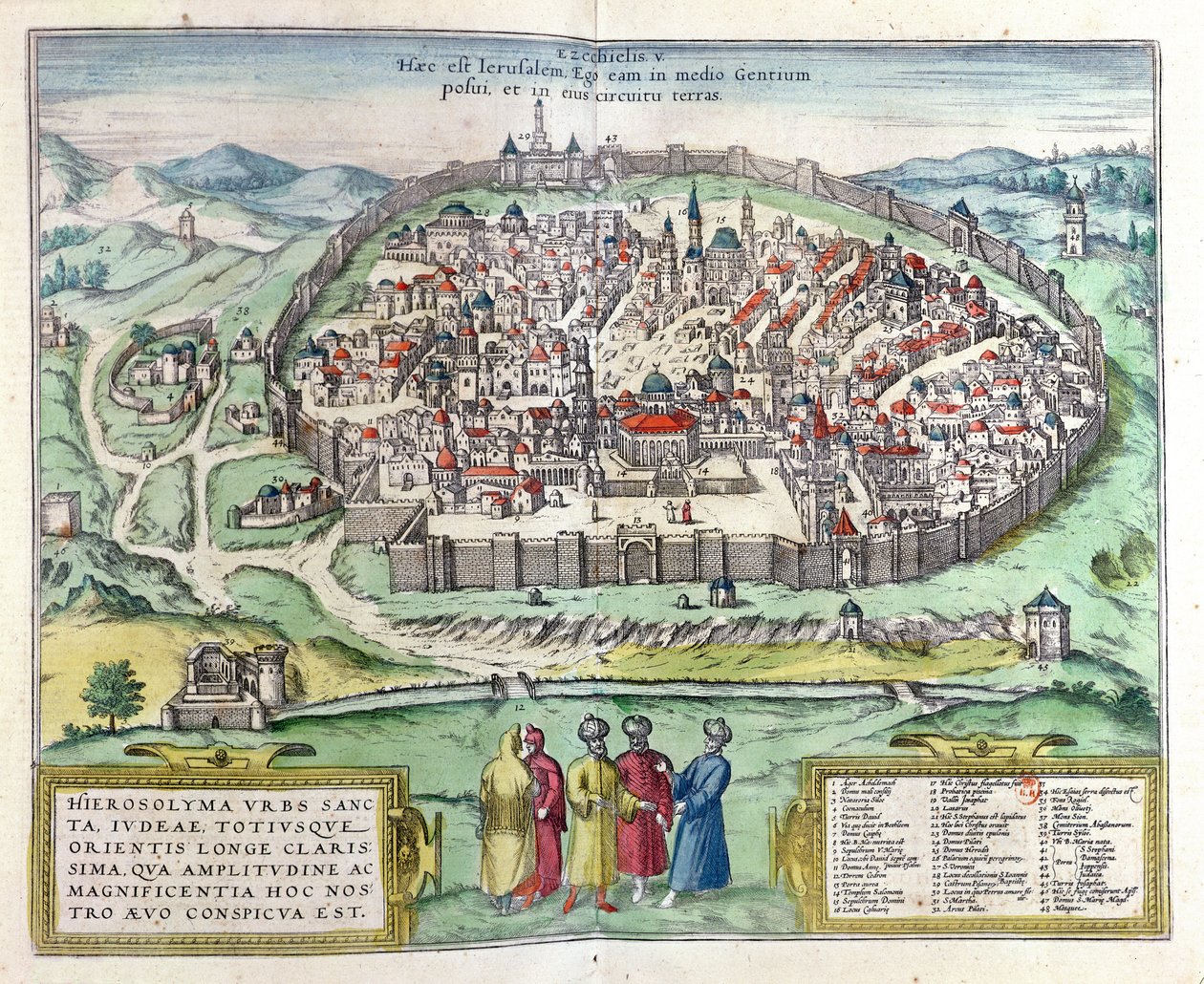 Udsigt over Jerusalem, fra Atlas 