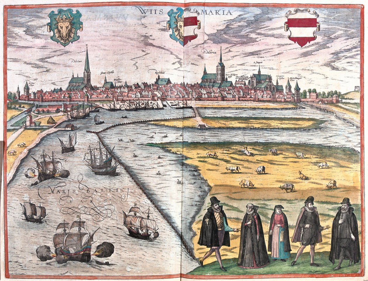 Wismar, Tyskland (gravering af Franz Hogenberg