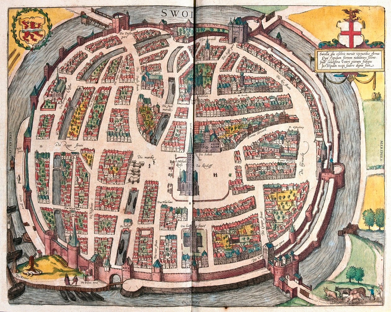 Zwolle, Holland (gravering af Franz Hogenberg