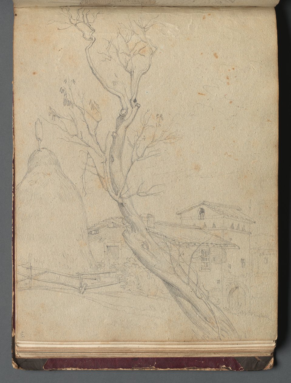 Album med udsigt over Rom og Omegn, Landskabsstudier, side 37b: Romersk Landskab af Franz Johann Heinrich Nadorp