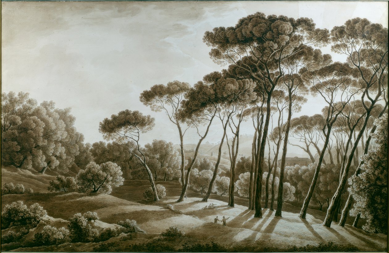 Fyrretræerne i Villa Doria Pamphili af Franz Kaisermann