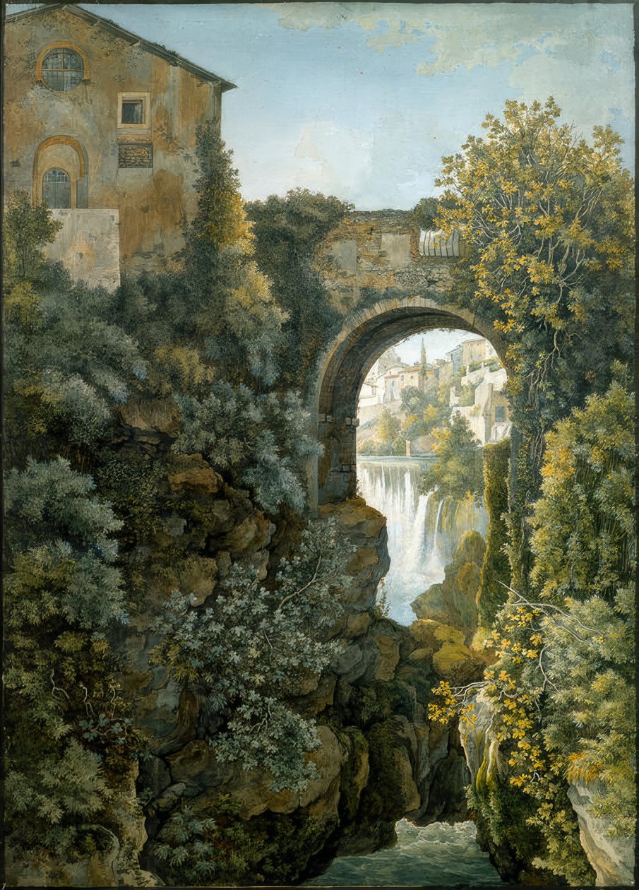 Tivoli, vandlandskaber eller Anienes løb i Tivoli af Franz Kaisermann