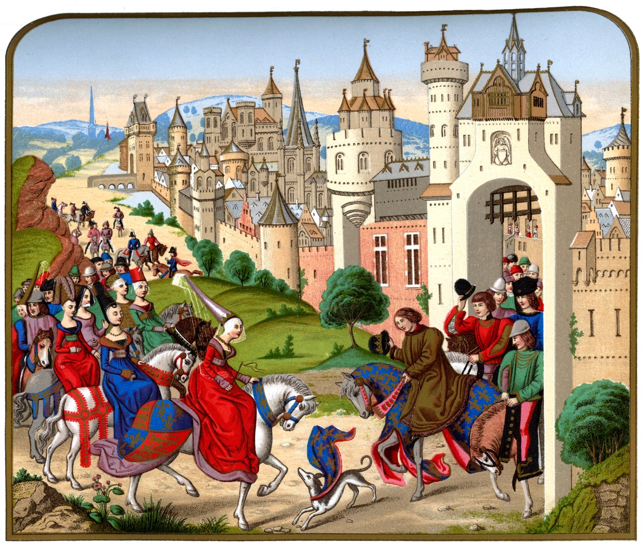 Dronning Isabeau af Bayerns indtog i Paris, c1500, 1870. af Franz Kellerhoven