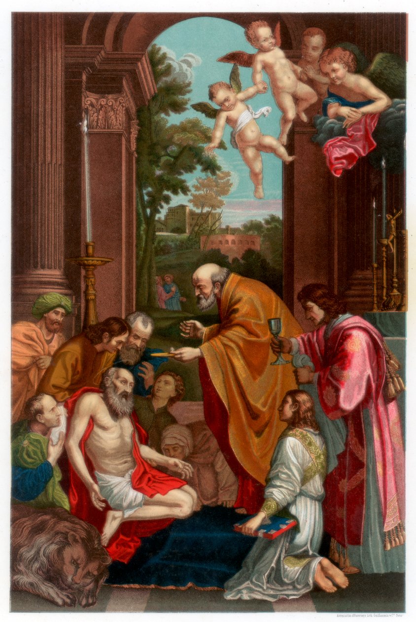 Sankt Hieronymus sidste nadver, 1614 1870 af Franz Kellerhoven