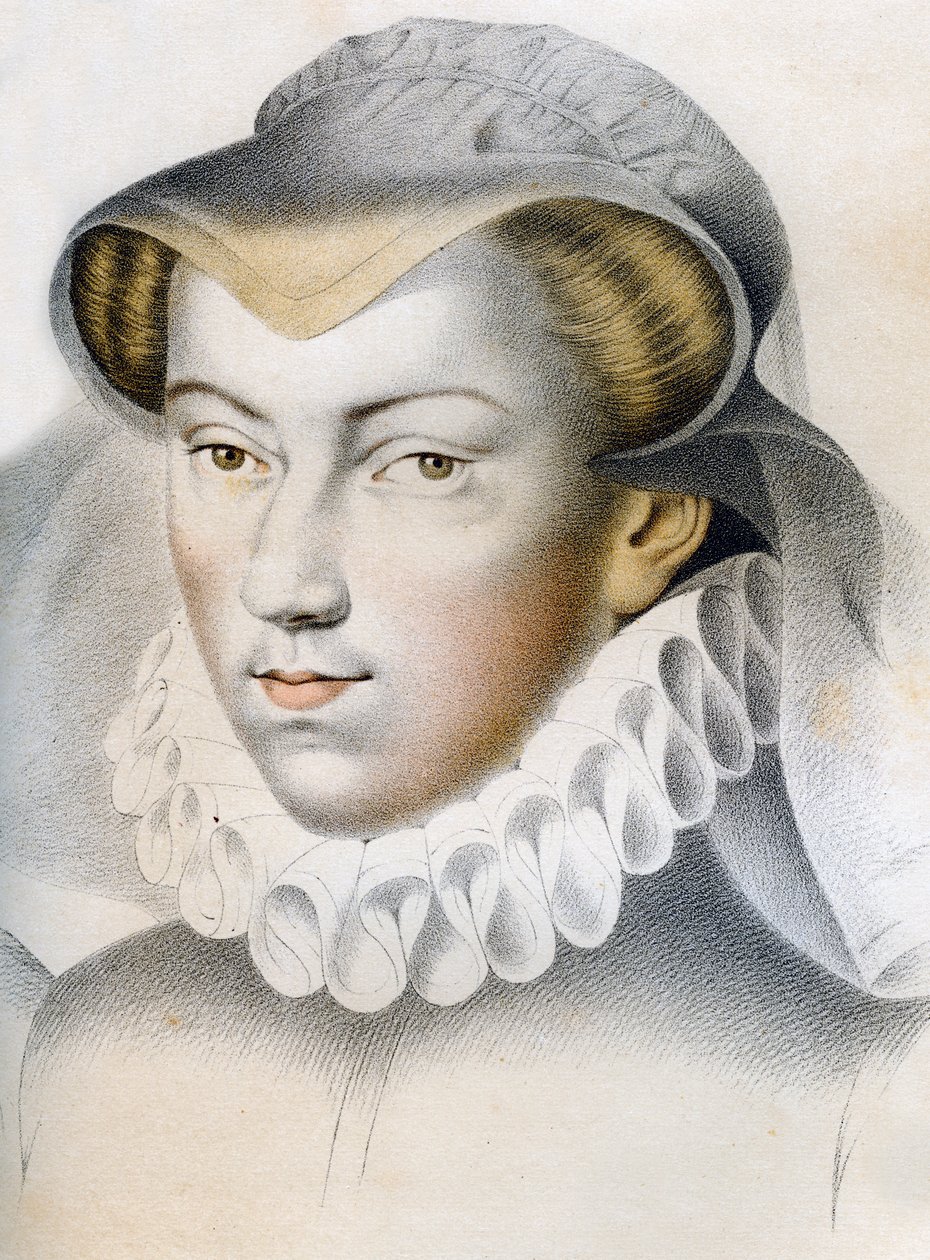 Louise de Lorraine-Vaudémont 1553-1601, 1500-tallet 1849. af Franz Kellerhoven