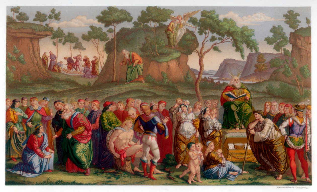 Moses testamente og død, 1481-1482 1870 af Franz Kellerhoven